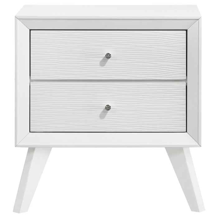 Coaster Janelle 2-drawer Nightstand White Default Title