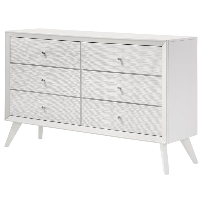 Coaster Janelle 6-drawer Dresser White Default Title