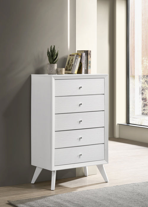 Coaster Janelle 5-drawer Chest White Default Title