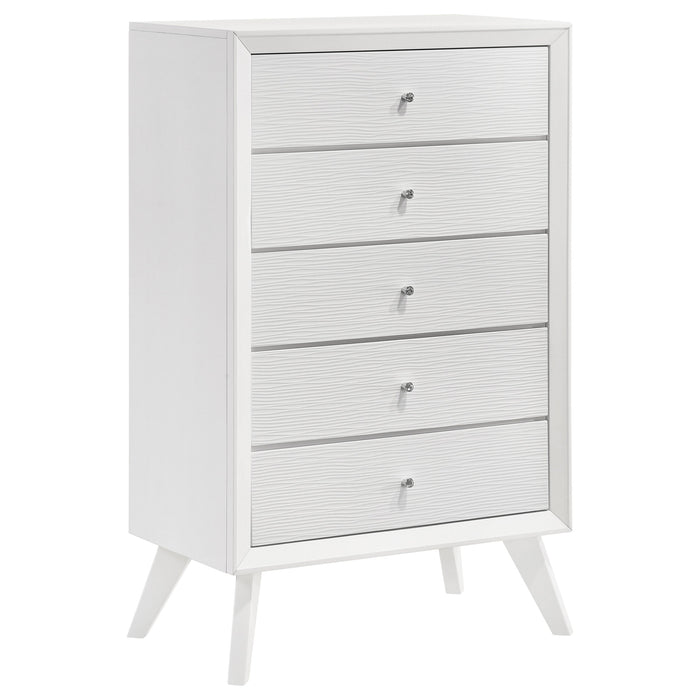 Coaster Janelle 5-drawer Chest White Default Title