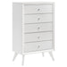 Coaster Janelle 5-drawer Chest White Default Title