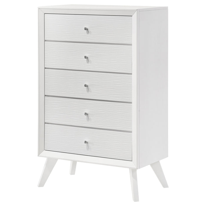 Coaster Janelle 5-drawer Chest White Default Title