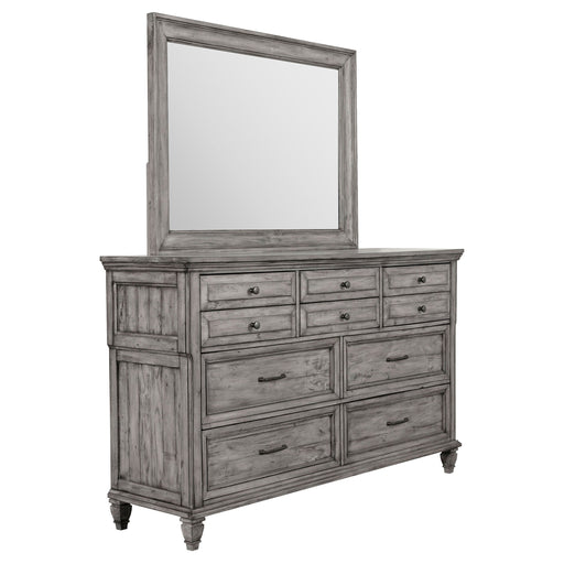 Coaster Avenue 8-drawer Rectangular Dresser with Mirror Grey With Mirror