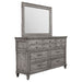 Coaster Avenue 8-drawer Rectangular Dresser with Mirror Grey With Mirror