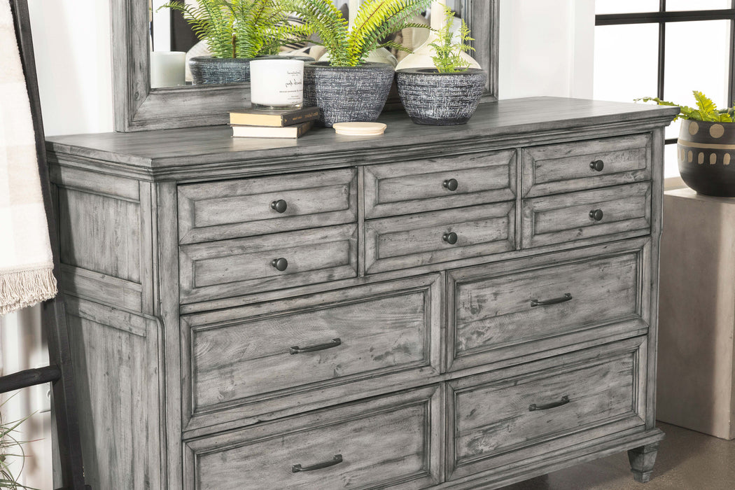 Coaster Avenue 8-drawer Rectangular Dresser with Mirror Grey No Mirror