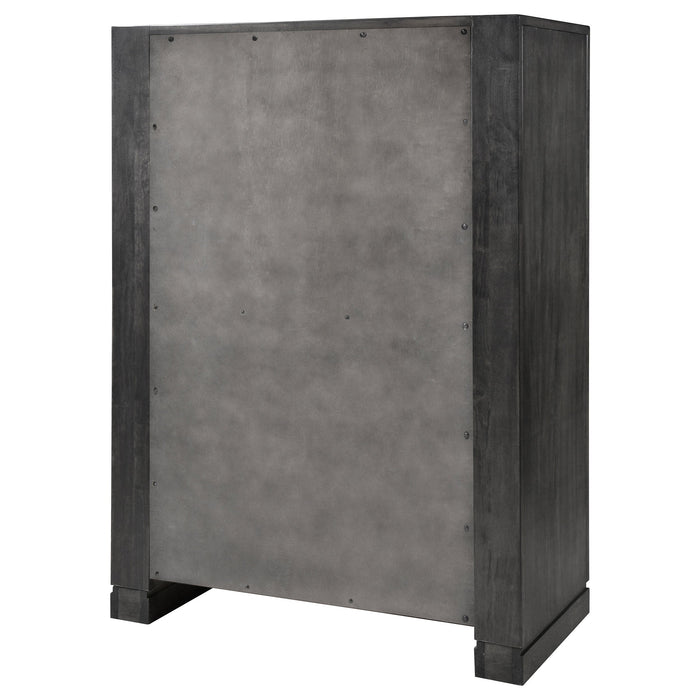 Lorenzo 5-drawer Chest Dark Grey