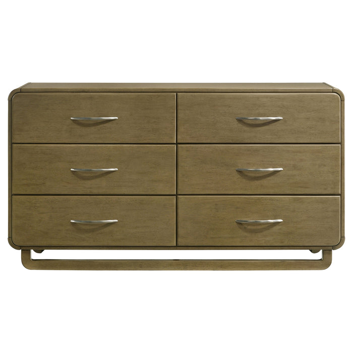 Amsbury 6-drawer Dresser Cabinet Nutmeg