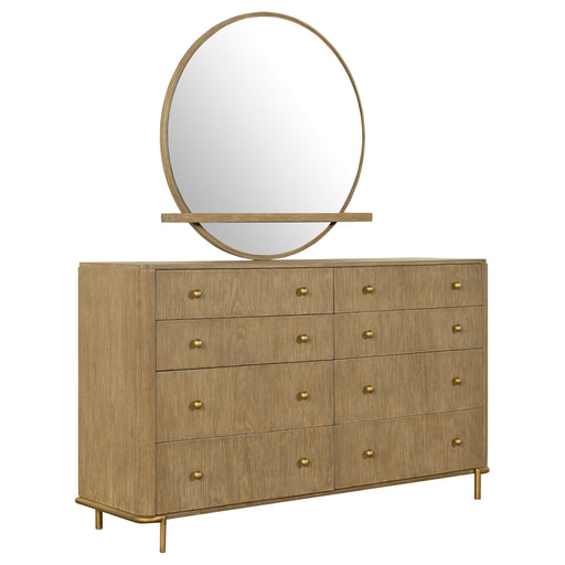 Coaster Arini 8-drawer Dresser with Mirror Sand Wash With Mirror