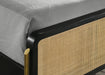 Coaster Arini Bed with Woven Rattan Headboard Black and Natural King