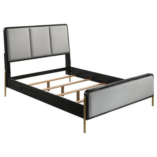 Coaster Arini Bed with Upholstered Headboard Black and Grey King