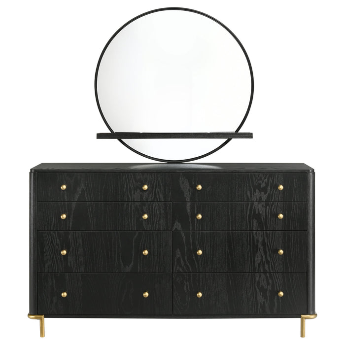 Coaster Arini 8-drawer Bedroom Dresser with Mirror Black No Mirror