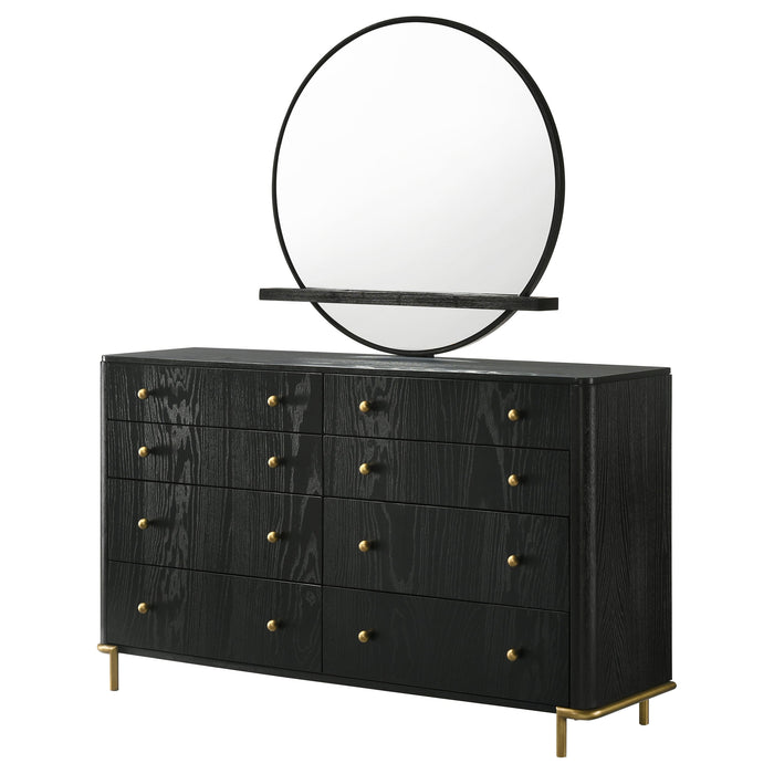 Coaster Arini 8-drawer Bedroom Dresser with Mirror Black No Mirror