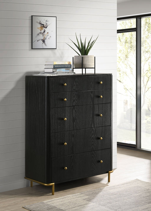 Coaster Arini 5-drawer Bedroom Chest Black Default Title