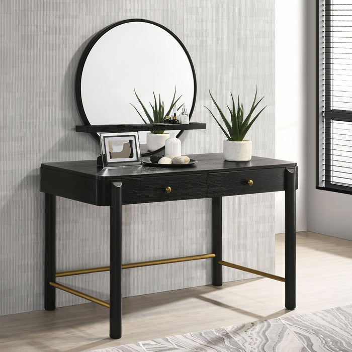 Coaster Arini 2-drawer Vanity Desk Makeup Table Black Default Title