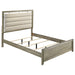 Coaster Giselle Panel Bed with Upholstered Headboard Rustic Beige Cal King