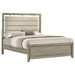 Coaster Giselle Panel Bed with Upholstered Headboard Rustic Beige Eastern King