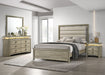 Coaster Giselle Panel Bedroom Set Rustic Beige Cal King Set of 4