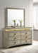 Coaster Giselle 8-drawer Bedroom Dresser with Mirror with LED Rustic Beige With Mirror