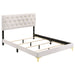 Coaster Kendall Tufted Upholstered Panel Bed White Eastern King