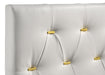 Coaster Kendall Tufted Upholstered Panel Bed White Cal King