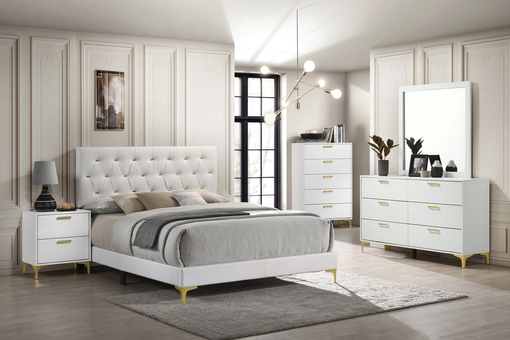 Coaster Kendall Bedroom Set White Cal King Set of 5