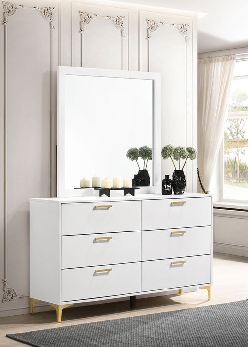 Coaster Kendall 6-drawer Dresser with Mirror White No Mirror