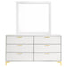 Coaster Kendall 6-drawer Dresser with Mirror White No Mirror