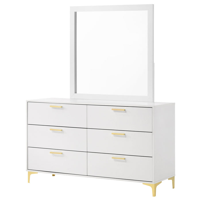 Coaster Kendall 6-drawer Dresser with Mirror White No Mirror