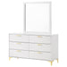 Coaster Kendall 6-drawer Dresser with Mirror White No Mirror