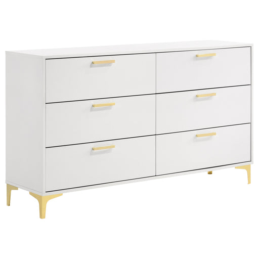 Coaster Kendall 6-drawer Dresser with Mirror White No Mirror