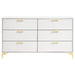 Coaster Kendall 6-drawer Dresser with Mirror White No Mirror