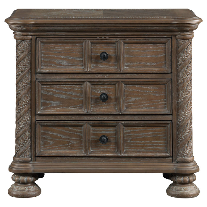 Coaster Emmett 3-drawer Nightstand Walnut Default Title