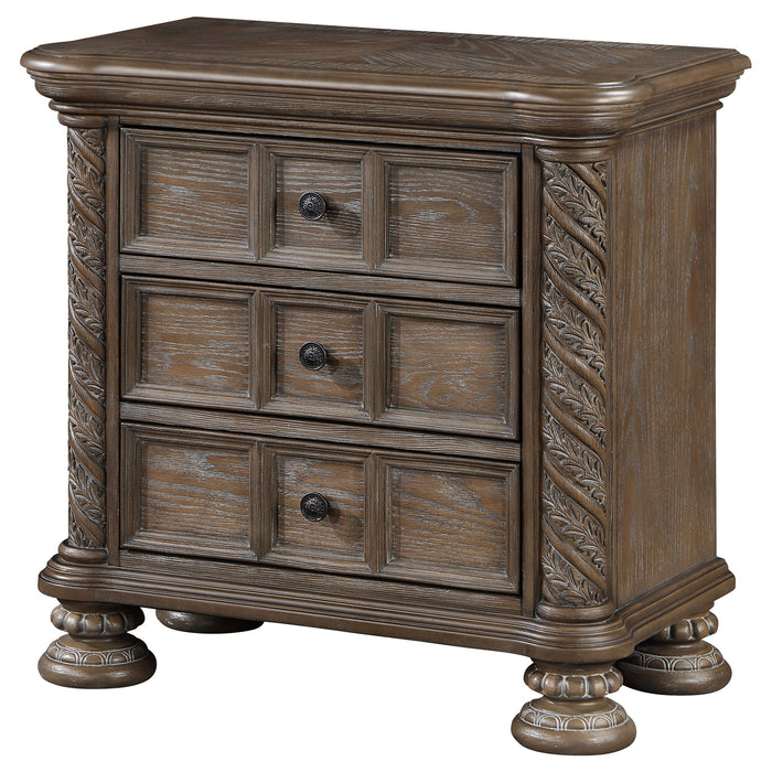 Coaster Emmett 3-drawer Nightstand Walnut Default Title