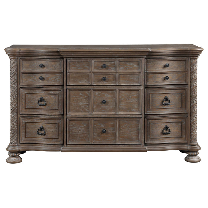 Coaster Emmett 9-drawer Dresser with Mirror Walnut No Mirror