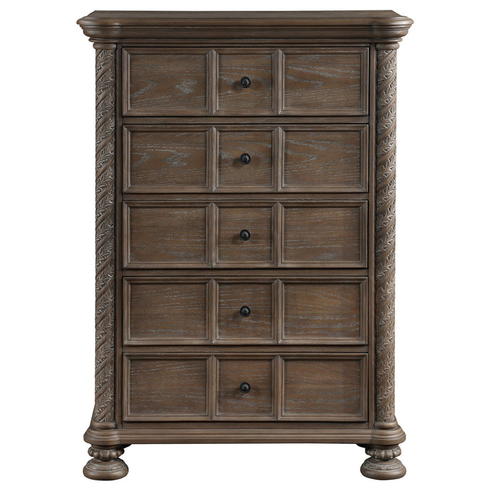 Coaster Emmett 5-drawer Chest Walnut Default Title