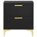 Coaster Kendall 2-drawer Nightstand Black and Gold Default Title