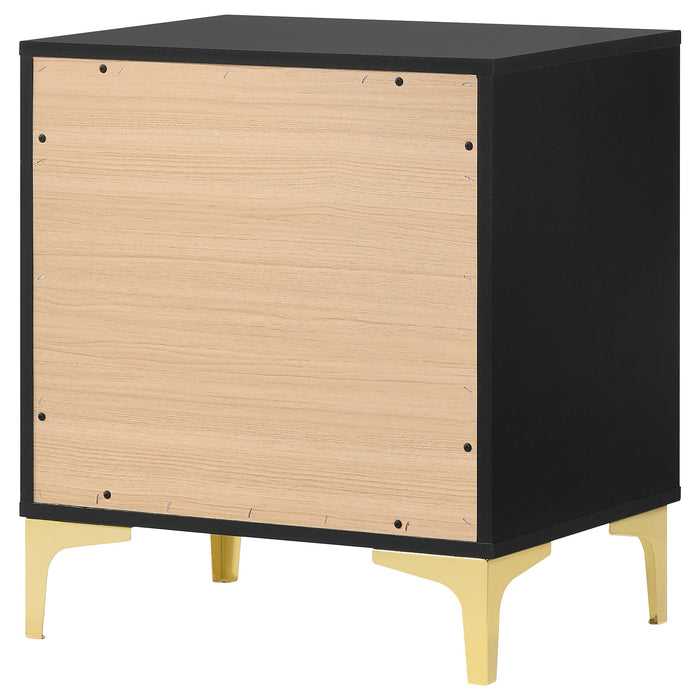 Coaster Kendall 2-drawer Nightstand Black and Gold Default Title