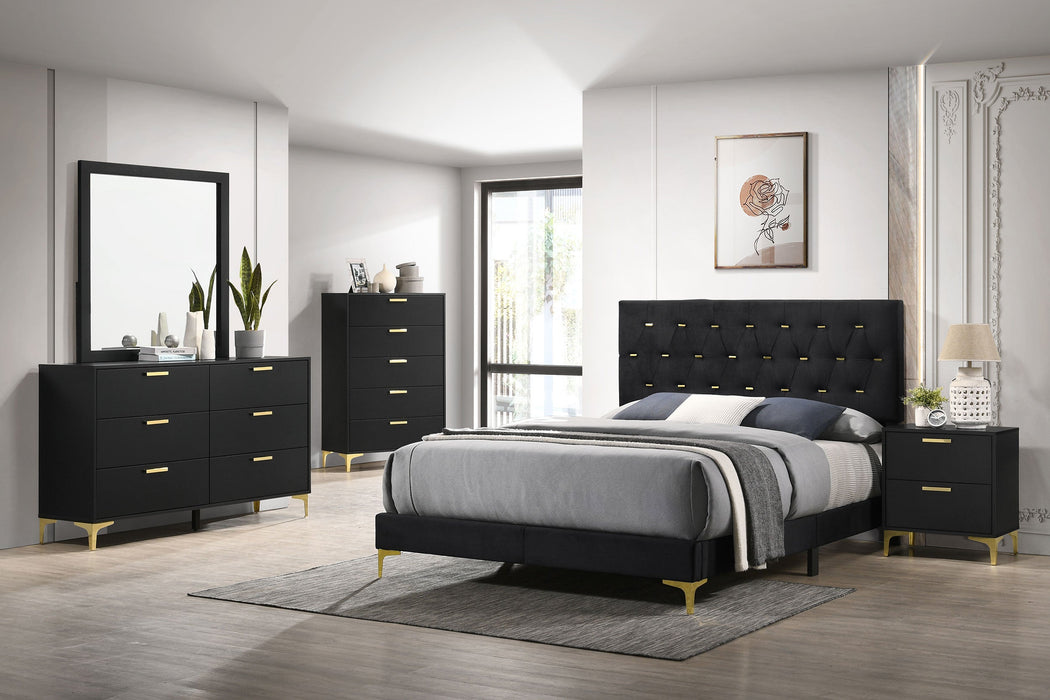 Coaster Kendall 6-drawer Dresser with Mirror Black and Gold No Mirror