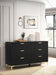 Coaster Kendall 6-drawer Dresser with Mirror Black and Gold No Mirror