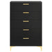 Coaster Kendall 5-drawer Chest Black and Gold Default Title