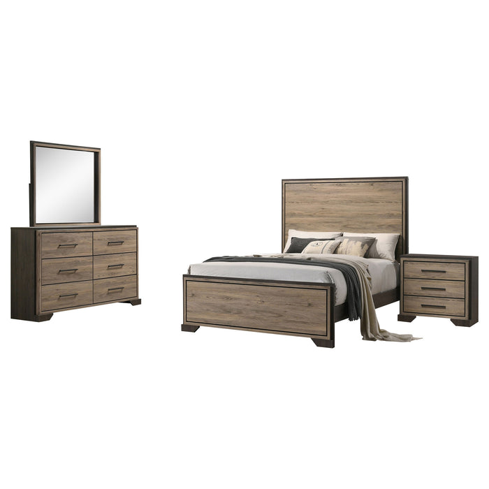 Coaster Baker Bedroom Set Brown and Light Taupe Cal King Set of 4