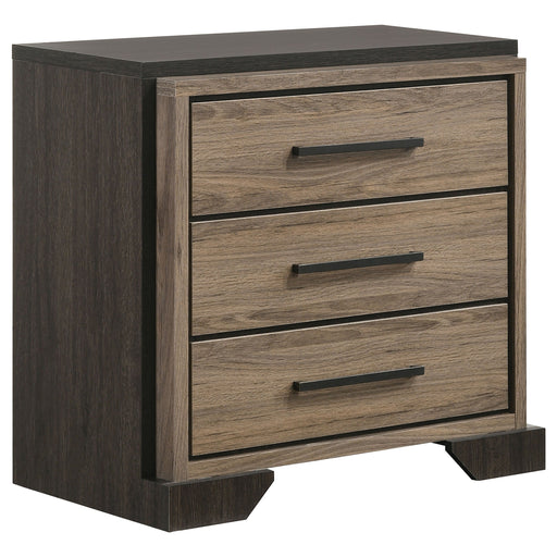 Coaster Baker 3-drawer Nightstand Brown and Light Taupe Default Title