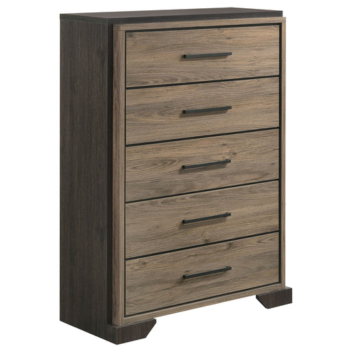 Coaster Baker 5-drawer Chest Brown and Light Taupe Default Title