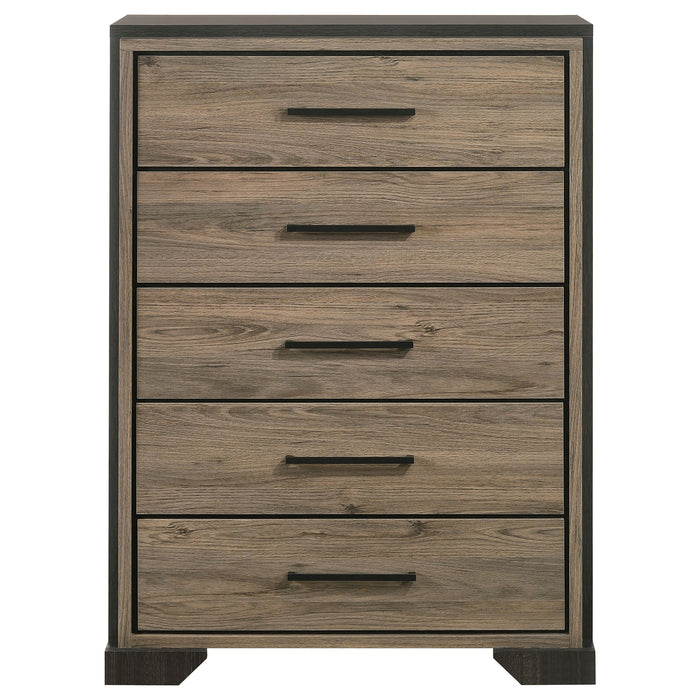 Coaster Baker 5-drawer Chest Brown and Light Taupe Default Title