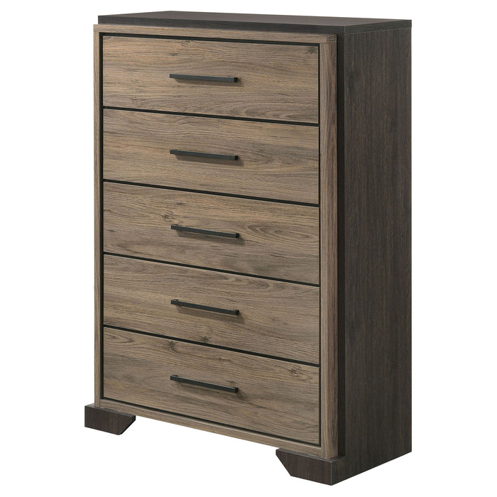 Coaster Baker 5-drawer Chest Brown and Light Taupe Default Title