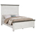 Coaster Lilith Panel Bed Distressed Grey and White King