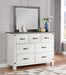 Coaster Lilith 7-drawer Dresser with Mirror Distressed Grey and White No Mirror