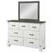 Coaster Lilith 7-drawer Dresser with Mirror Distressed Grey and White No Mirror