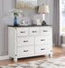 Coaster Lilith 7-drawer Dresser with Mirror Distressed Grey and White No Mirror