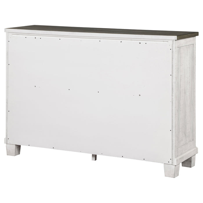 Coaster Lilith 7-drawer Dresser with Mirror Distressed Grey and White No Mirror